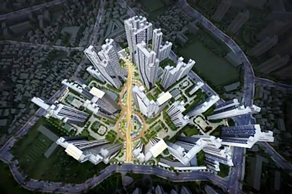 금송구역재개발-3886세대아파트-45층-26개동-조감도