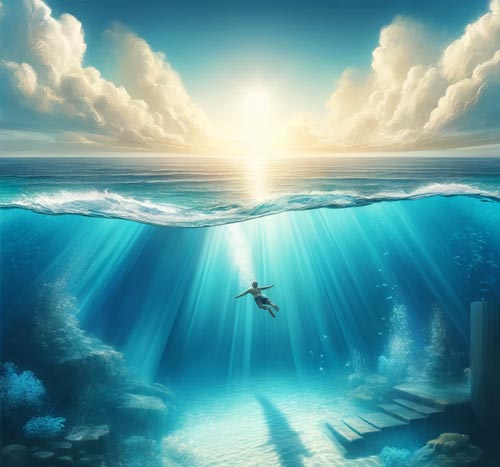 깨끗한 바다로 뛰어드는 꿈