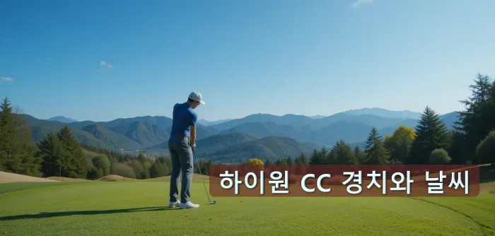 하이원cc 티샷하는 모습의 썸네일