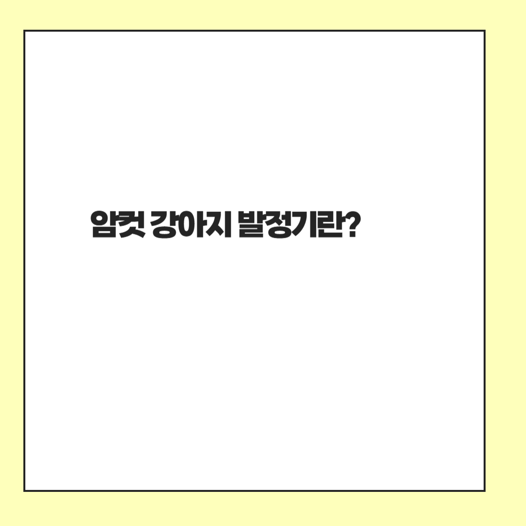 암컷 강아지 발정기 증상