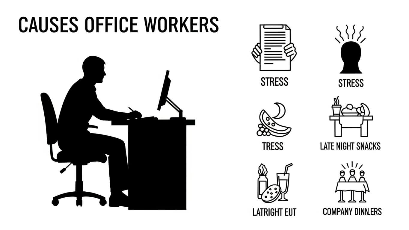 직장인 비만, 생활 습관 개선 시급