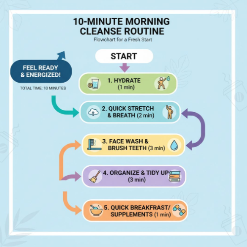 아침 10분 정리 루틴 알려드립니다.