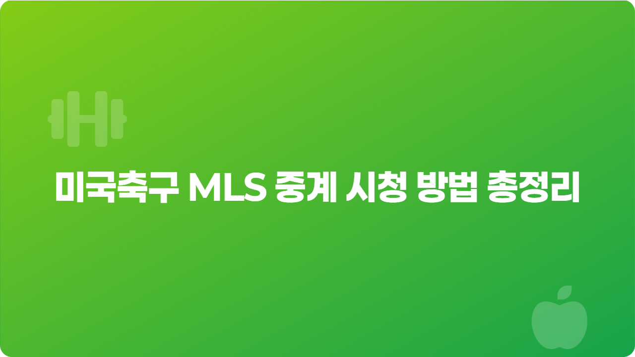 미국축구 MLS 중계 시청 방법 총정리