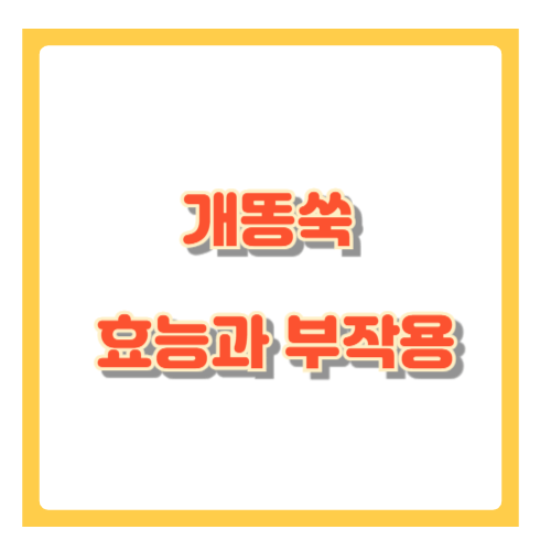 개똥쑥의 효능과 섭취방법