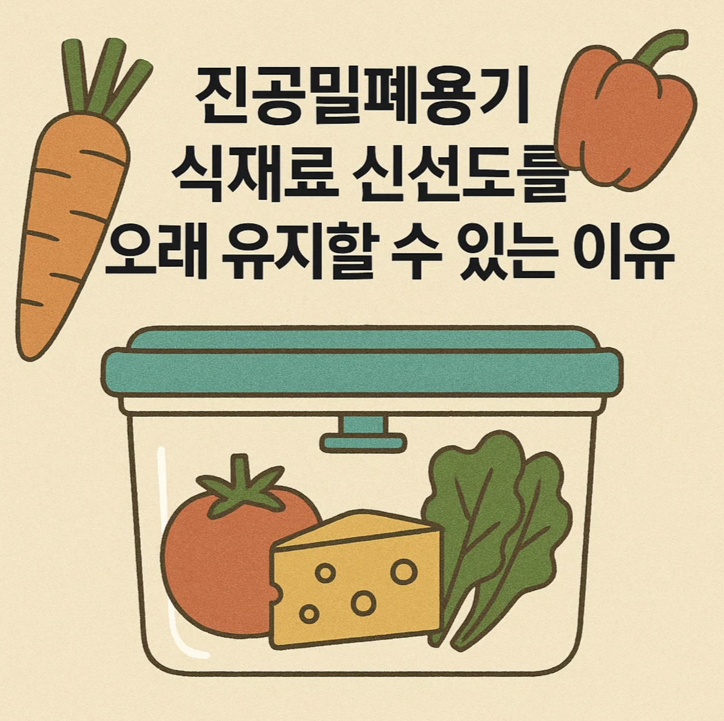 진공밀폐용기 식재료 신선도를 오래 유지할 수 있는 이유