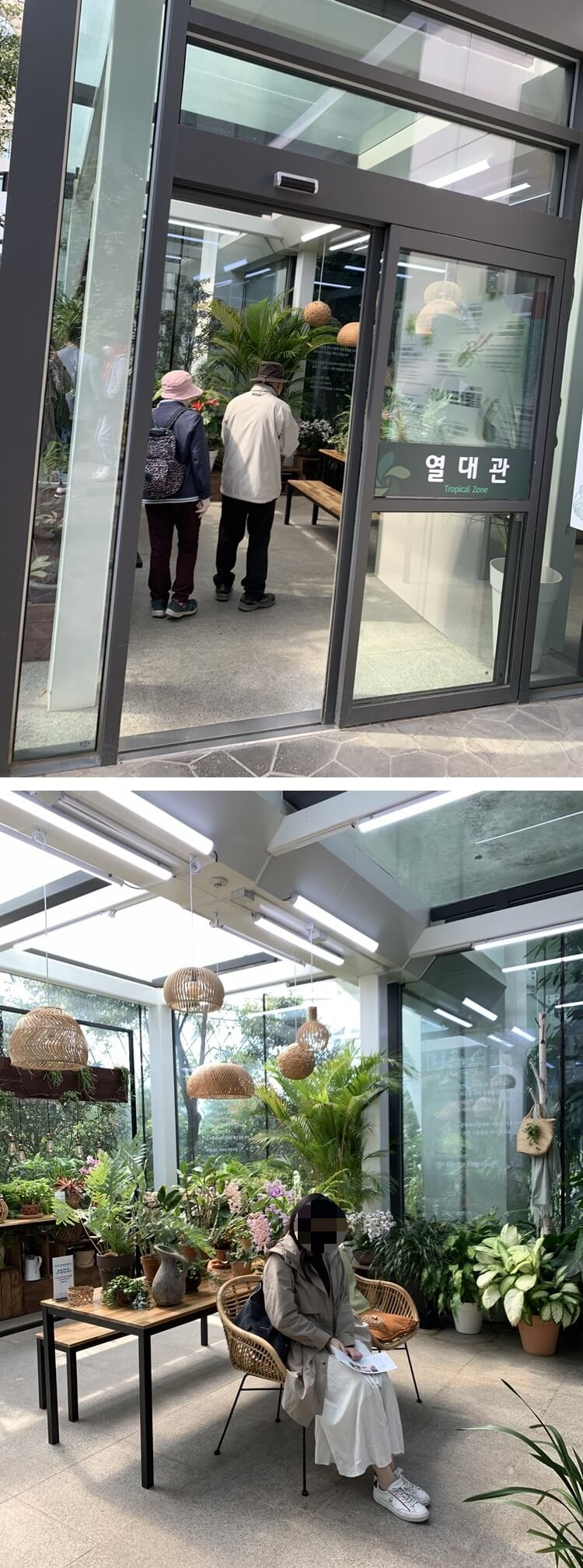 열대관 입구들어가기 전 작은 온실 방