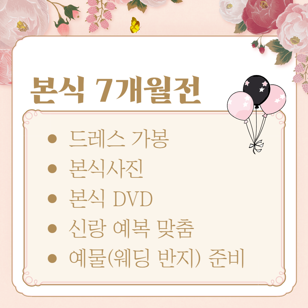 결혼 준비 순서, 과정