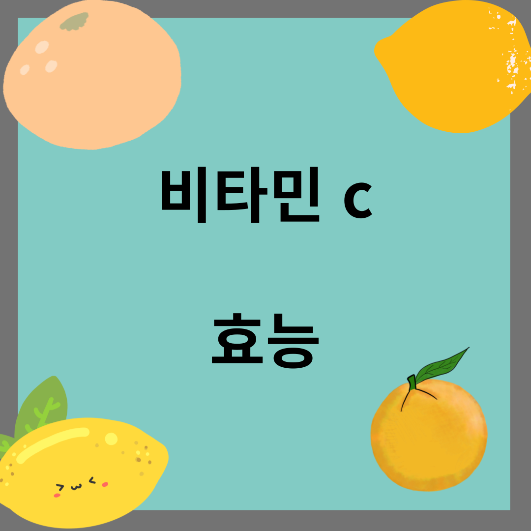 비타민 c 효능