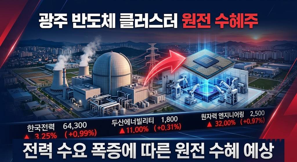 광주 반도체 원전 건설 확정, 수혜주 총정리