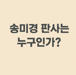 송미경 판사는 누구인가?