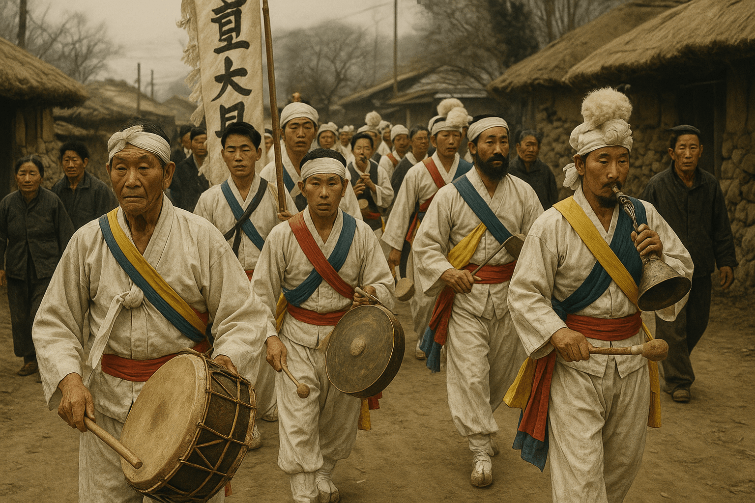 사라진 농악대의 행진 – 마을의 리듬을 이끌던 사람들