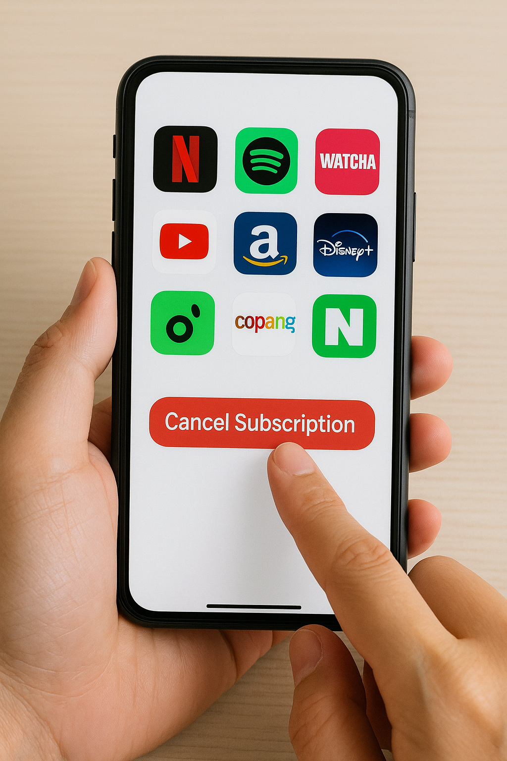 구독 서비스 예시 사진