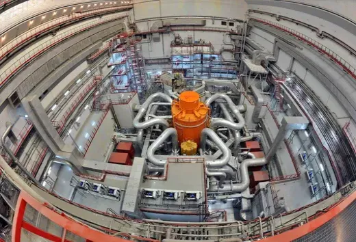 원자력 발전소 내부의 원자로 모습