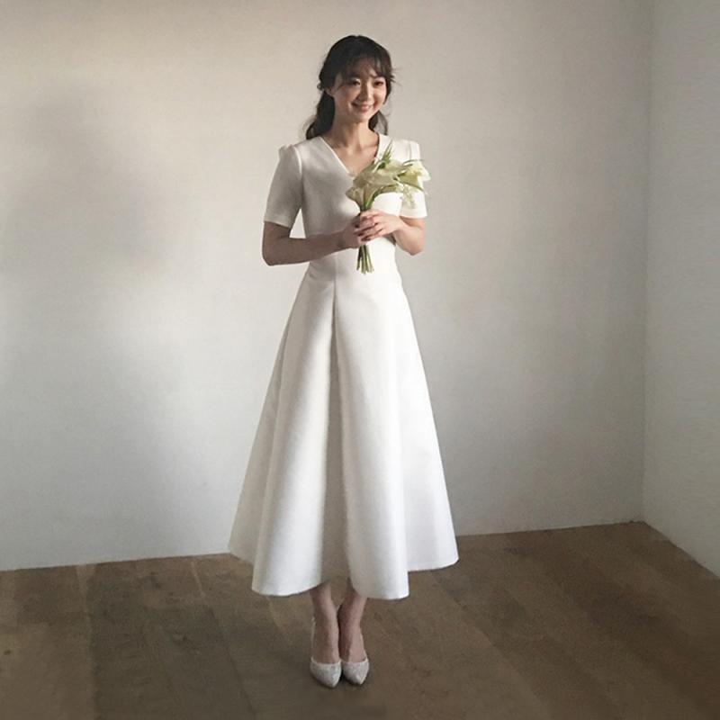 메리얼 스몰웨딩 셀프웨딩드레스 피로연 결혼식2부 돌잔치맘드레스 브라이덜샤워원피스