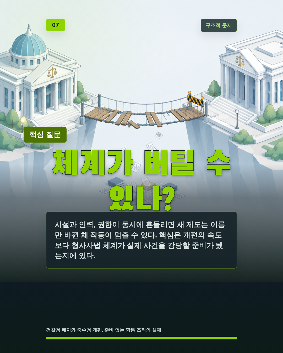 체계가 버틸 수 있나?