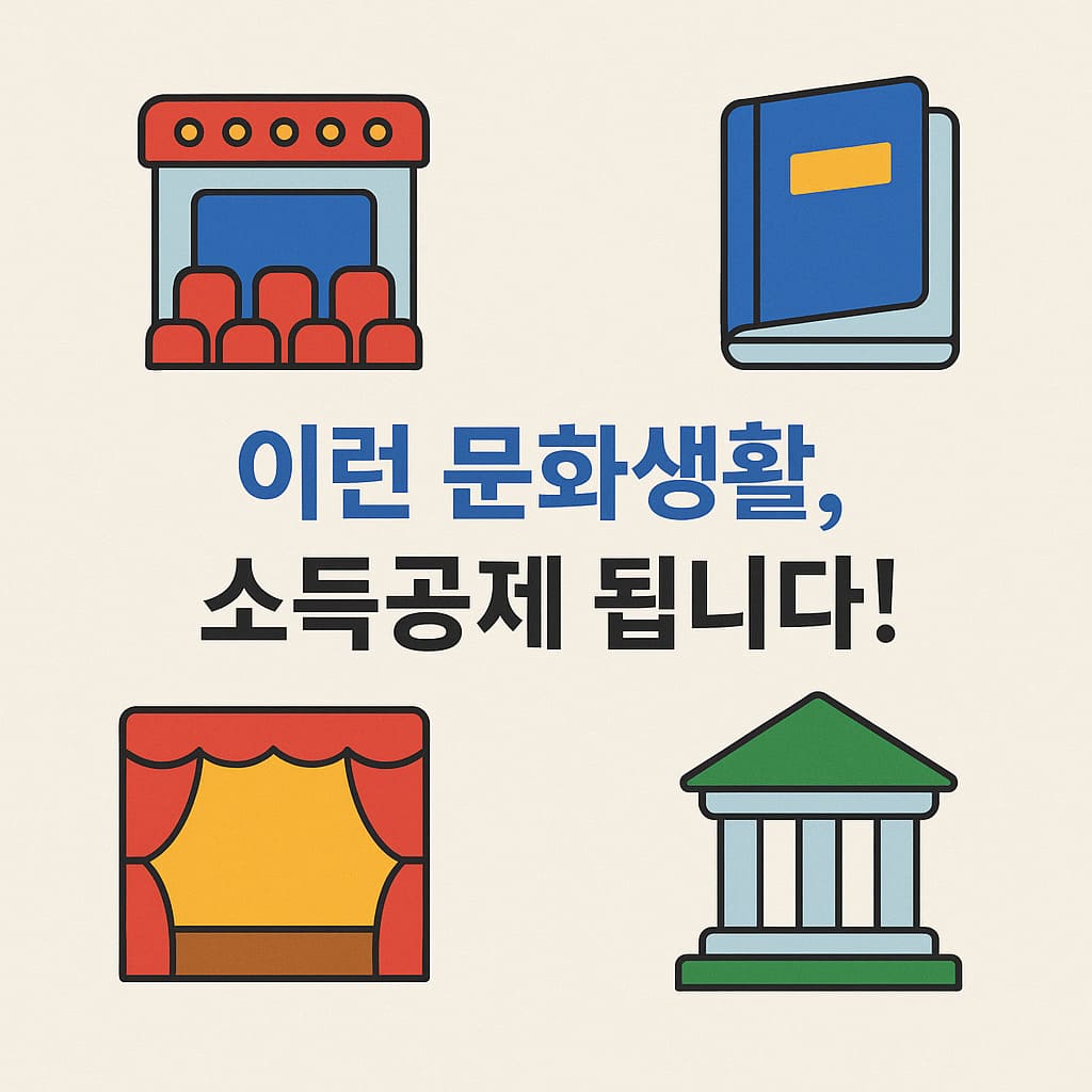 소득공제 대상 문화활동 이미지