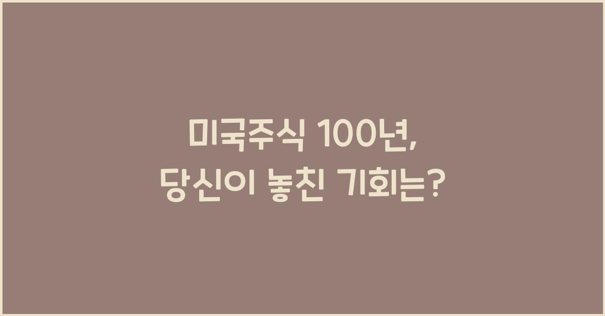 미국주식 100년