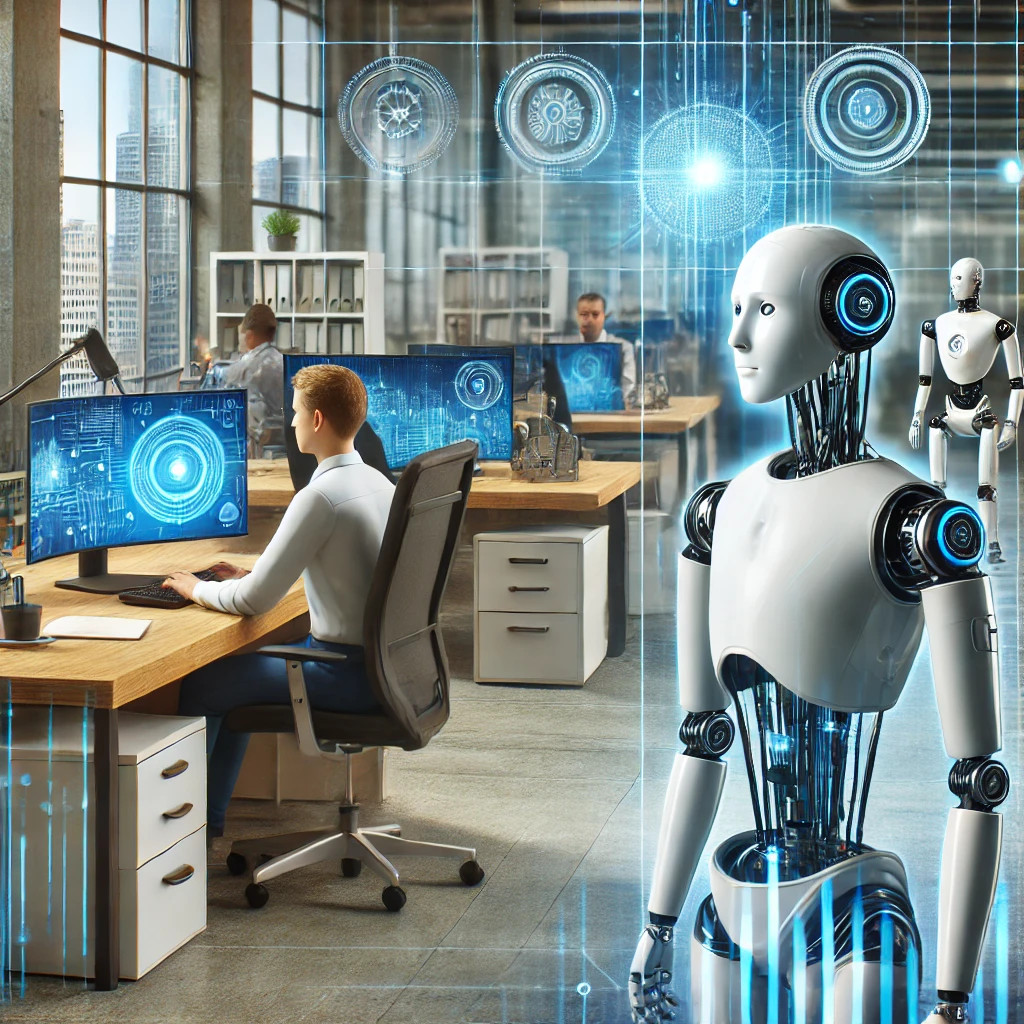 기존 직업이 AI로 대체되는 모습과 새로운 AI 직업 등장 비교