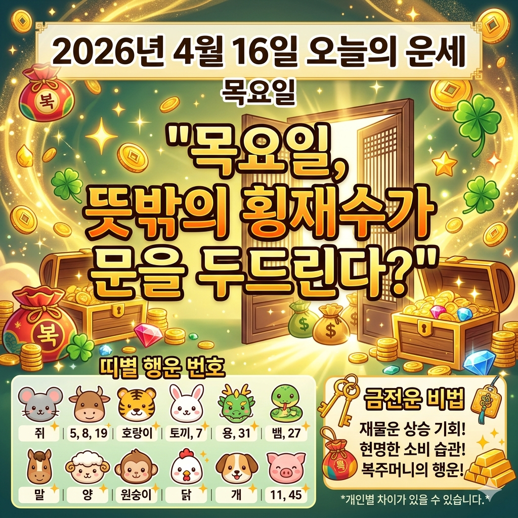 4월16일 오늘의 운세
