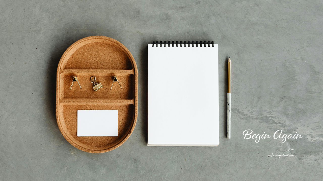 09 노트 회색배경 C - Begin Again 가을배경화면