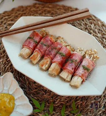 아이 버섯 먹이기 맛있게 레시피 팽이버섯 베이컨말이_2