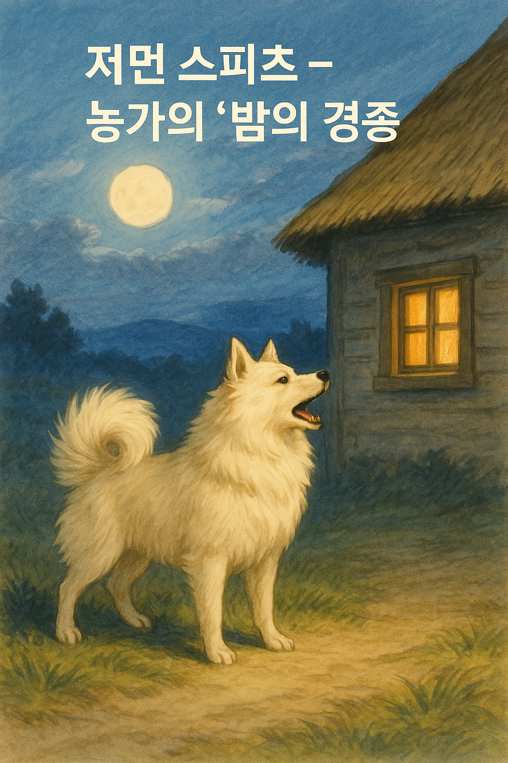 독일 저먼 스피츠 이미지 – 농가의 ‘밤의 경종’