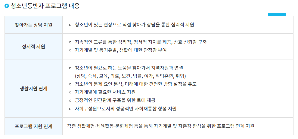 청소년동반자프로그램