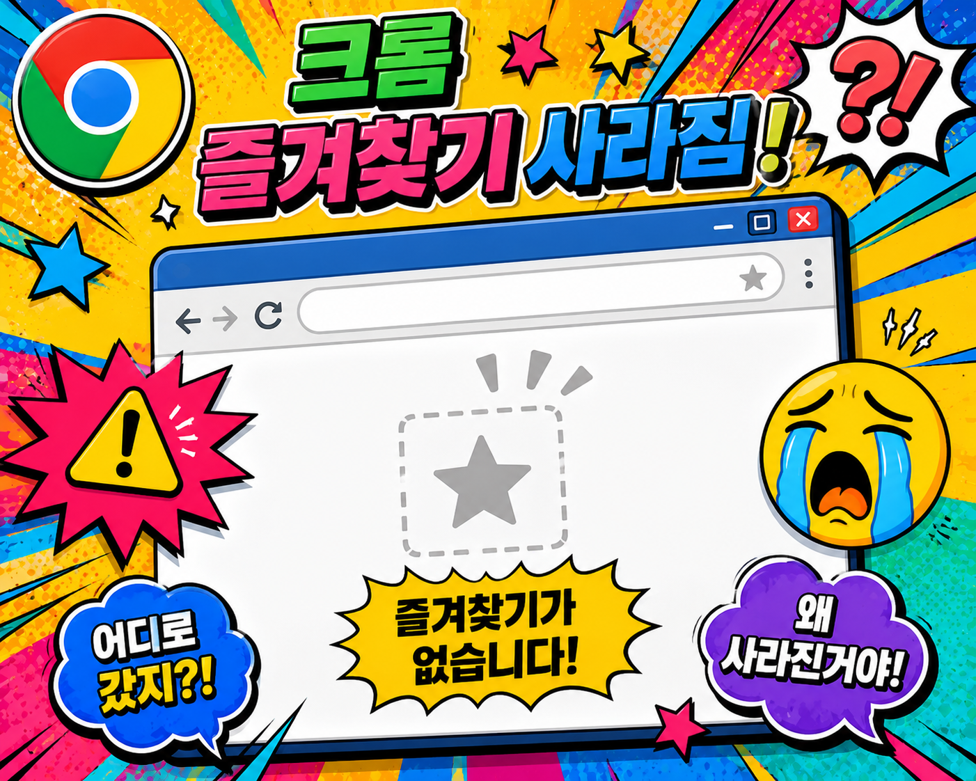 크롬 즐겨찾기 사라짐