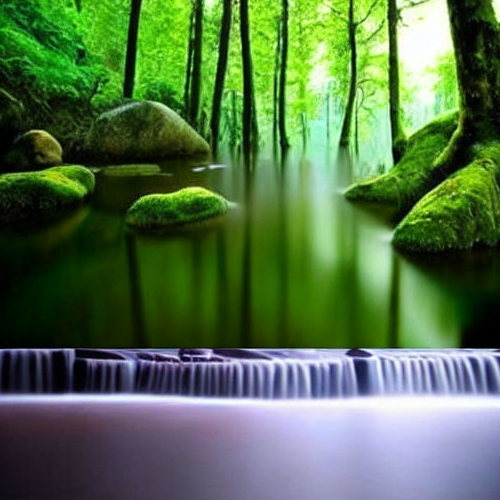 물소리 따라 쉬는 명상, 숲 회복 벽면에 있는 공기처럼!