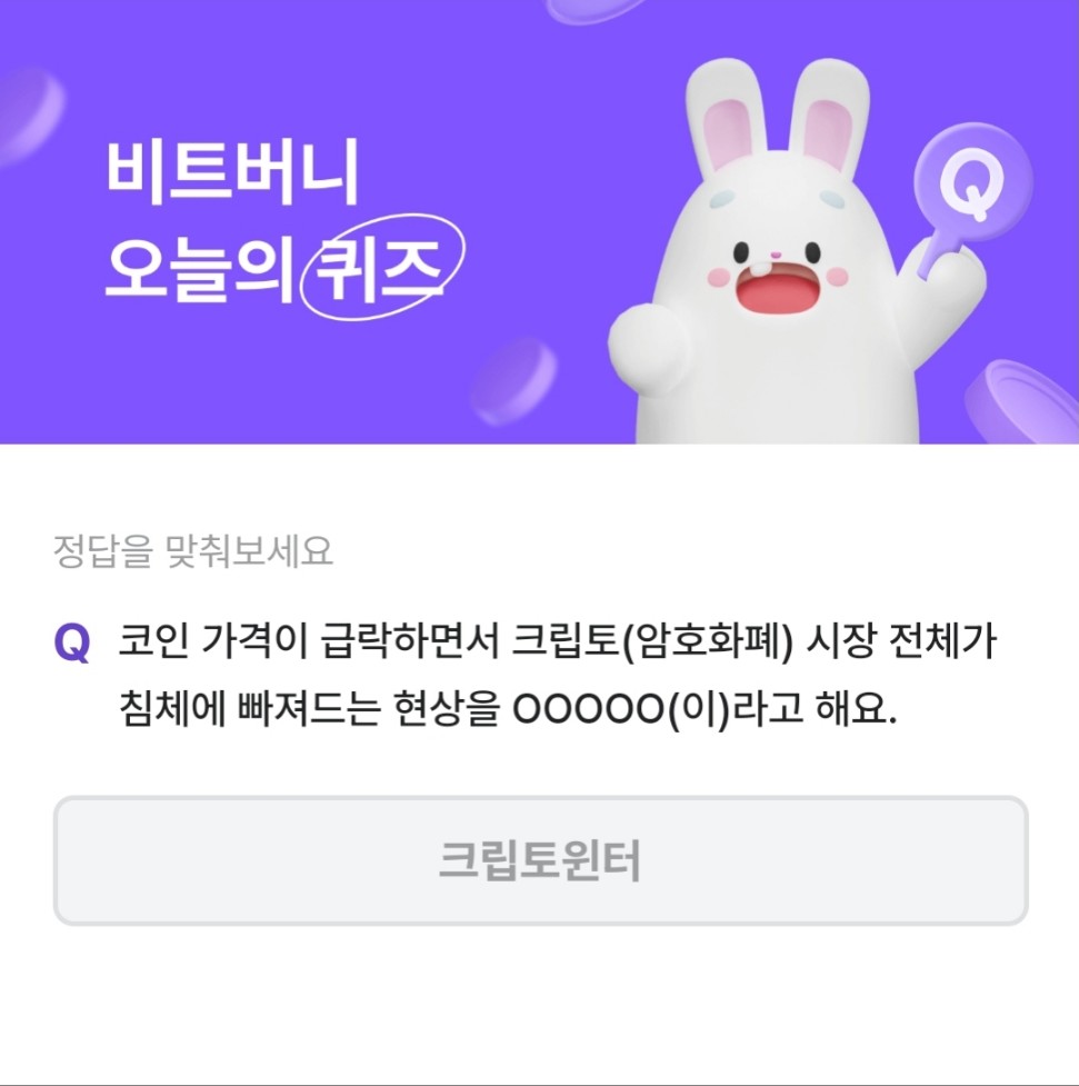 비트버니 퀴즈 3월 14일