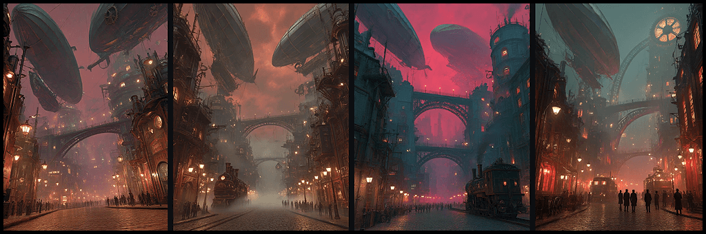 Retro Future 세계관 실험 생성 이미지_ Midjourney