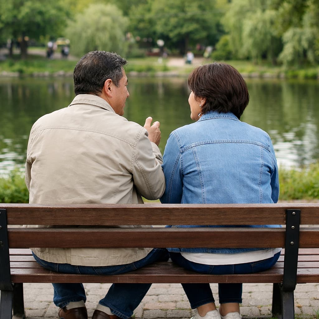 50대 외로움과 관계 회복의 중요성을 보여주는 이미지
