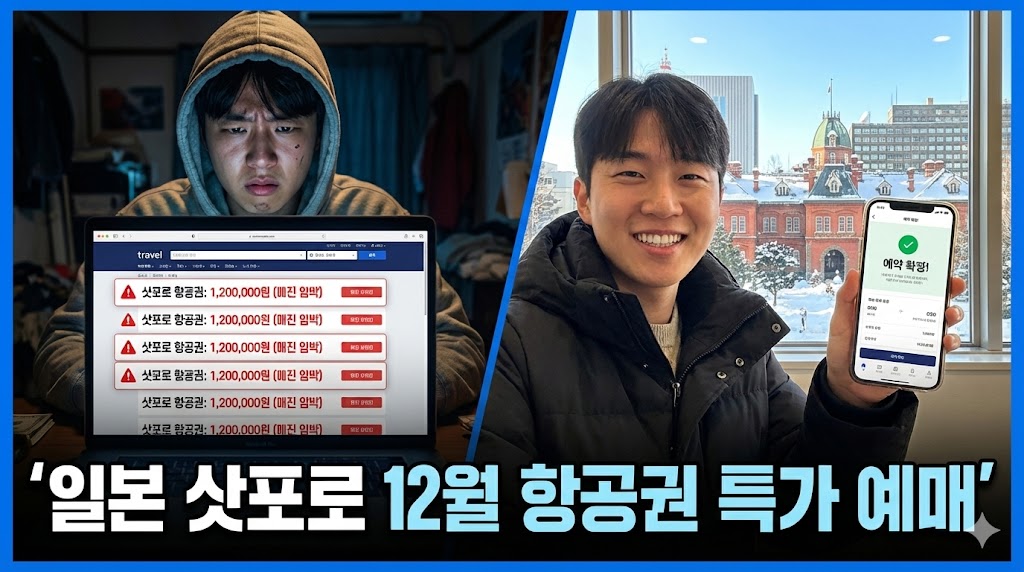 삿포로 12월 항공권, 아직도 비싸게 사세요? 2025년 연말 초특가 예매 꿀팁 5가지 전격 공개!