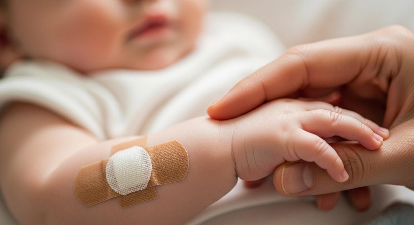 아기 예방접종 고름