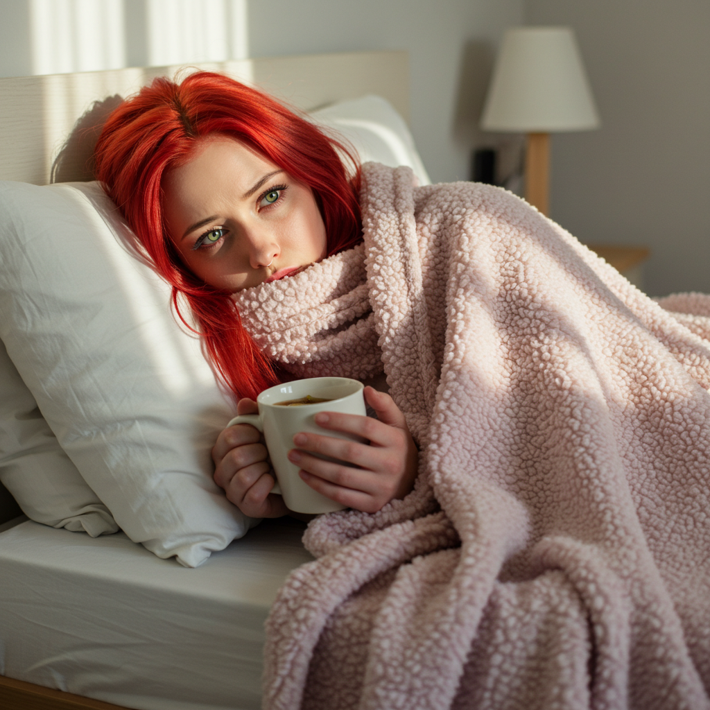 치쿤구니야 걸려서 아픈 여성의 모습