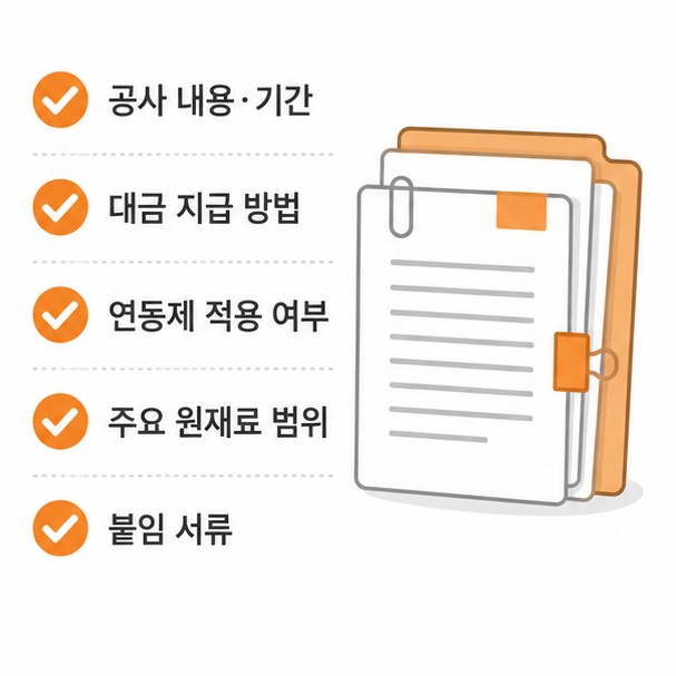 하도급계약서 확인 항목 정리