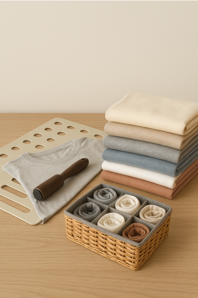 옷 개는 시간 단축