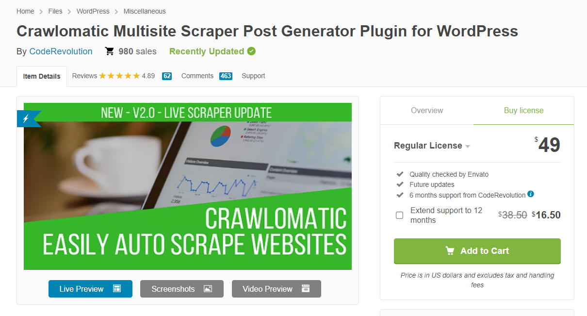 워드프레스 스크래퍼 클로러 플러그인