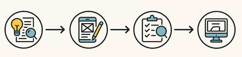 UX 업무 프로세스 일부 이미지