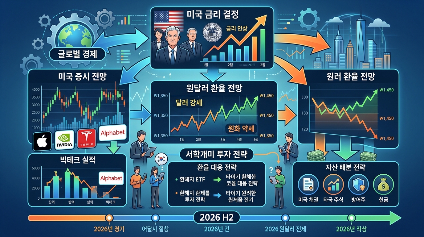 미 연준(Fed) 금리 발표 D-DAY: 2026년 하반기 환율 폭등과 서학개미 자산 방어 전략