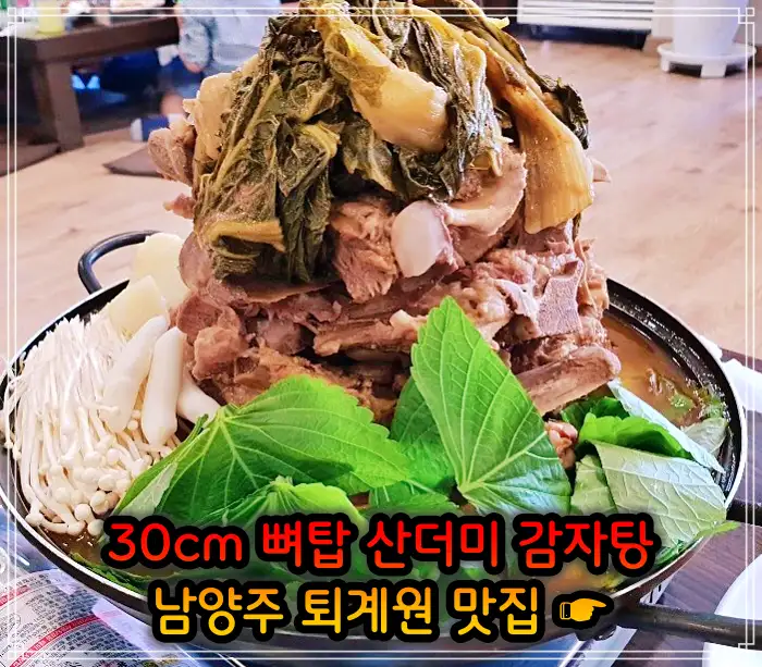 남양주 퇴계원 맛집 30cm 뼈탑 산더미 감자탕