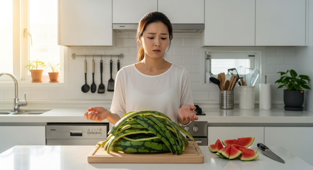 수박껍질 분리수거