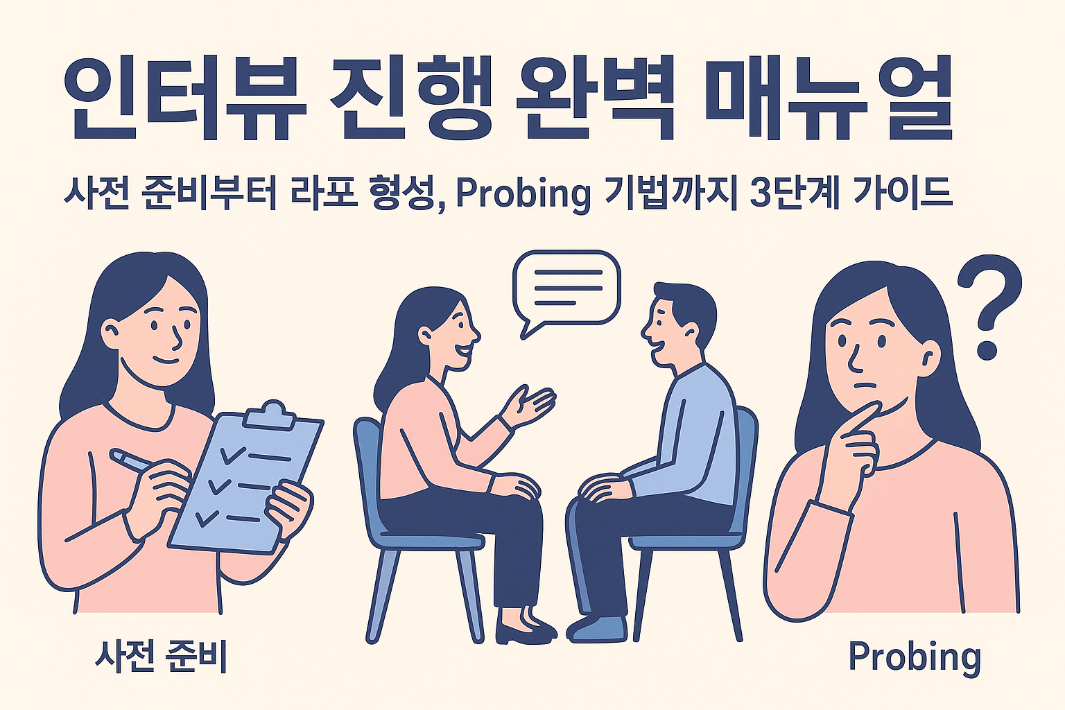 인터뷰 진행 완벽 매뉴얼 관련 이미지