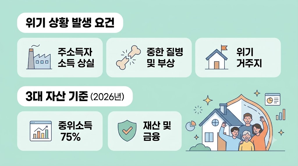 2026 긴급복지지원제도 생계비 의료비 조건&middot;신청법