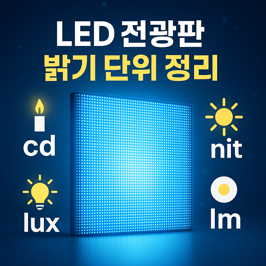 LED 전광판 밝기 단위 정리