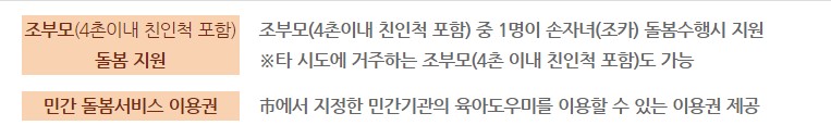 조부모 아이돌봄 수당