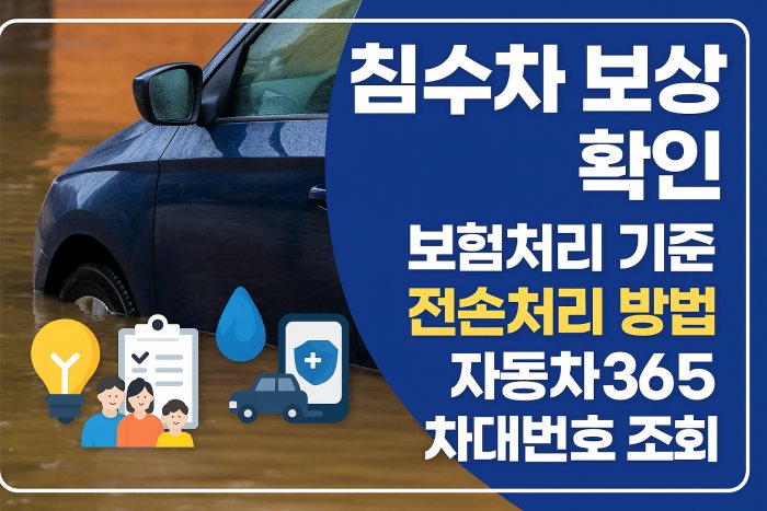 침수차 보상 확인 보험처리 기준 전손처리