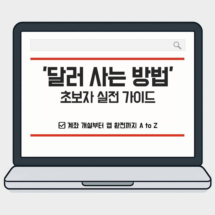 달러 사는 방법 초보자 실전 가이드를 소개하는 대표 이미지