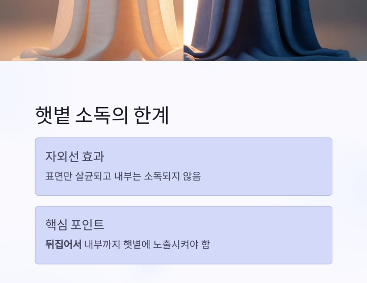이불 소독, 햇볕만으론 부족하다 – 이불을 뒤집어 말려야 하는 과학적 이유