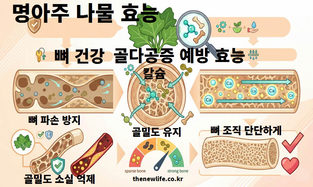 명아주 나물 효능 뼈 건강 골다공증 예방